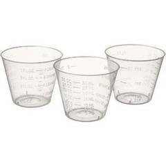 Crosstex 1 oz. Medicine/Mixing Cups – Clear Plastic, Box of 100
