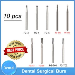 10-100 PCS Dental Lab Clinic Burs Shank Carbide Round Friction Grip FG Bur