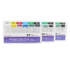WELLCK 1 Box Dental Absorbent Paper Points Sterile Mixed Sizes 02 04 06 Taper 15