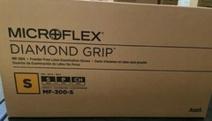 Microflex MF300 Diamond Grip SMALL Disposable Latex White Exam Gloves 1,000pk