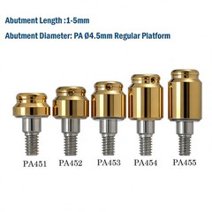 US Dental Locator Overdenture Abutment for Zimmer Screw-Vent 4.5mm 1.0-5.0mm GH