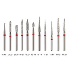 50pcs Fresas diamante Dental para agarre fricción pieza mano alta FG1.6mm 10 box