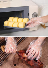 400 Count Disposable Poly Plastic Gloves for Cooking, Food Prep and Food Service