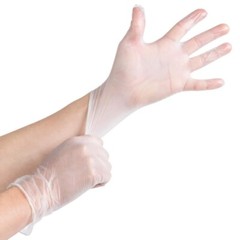 MedPride Medical Examination Vinyl Gloves ,N/S Powder Free, Large-1000 Gloves/CS