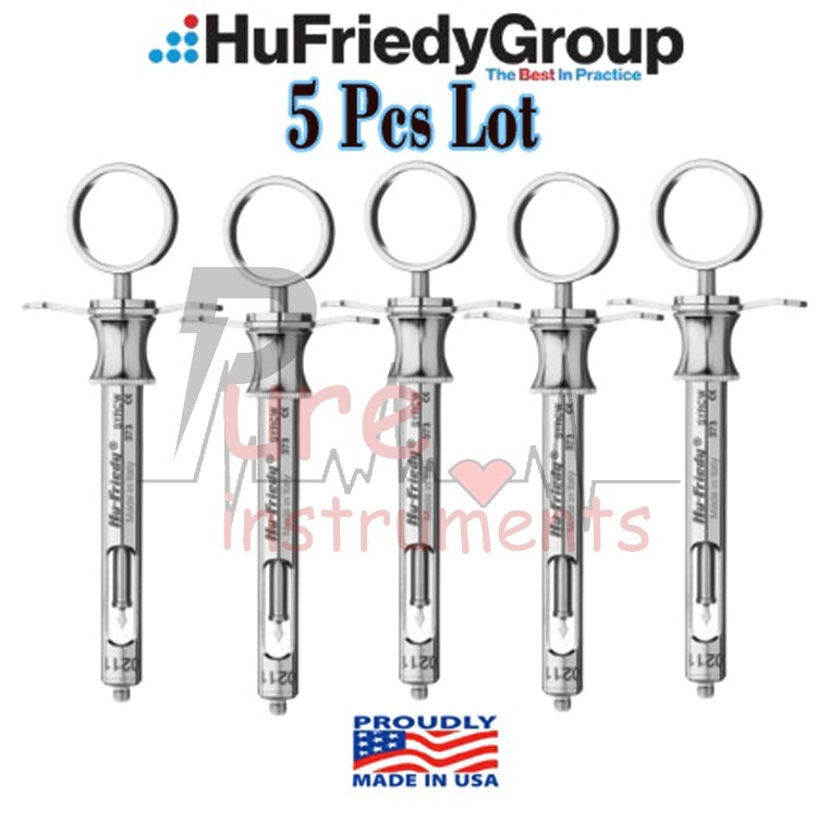 5 Pcs Hu-Friedy Type CW Aspirating Anesthetic Syringe – SYRCW