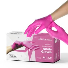 Fifth Pulse Nitrile Exam Latex Free & Powder Free Gloves – Fuchsia