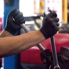 6 Mil Black Nitrile Gloves – Heavy Duty, Latex-Free, for Mechanics & Cleaning