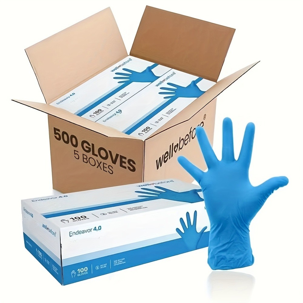 500PCS Solid Thick Nitrile Gloves for Heavy Tasks – Suitable for Cleaning work