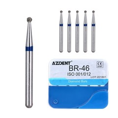 100Pcs Dental Diamond Burs High Speed Handpiece Friction Grip 20 Type FG AZDENT