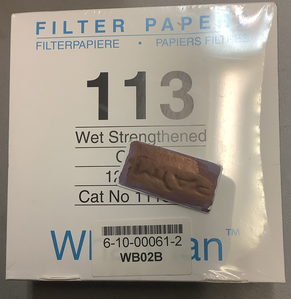 1 New Box of 100 Whatman 113 125 1113 125mm Filter Papers (B37)