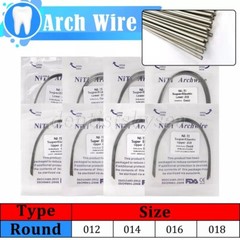 10 Packs Dental Orthodontic Arch Wire Super Elastic Niti Round Form TX