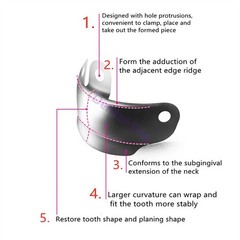 50Pcs/Box Dental Metal Matrix Bands M4 With Hole Sectional Contoured Matrice