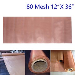 12*36 In Filter Screen Copper 80 Mesh 200 Dry Sift Woven Wire Replacement Casual
