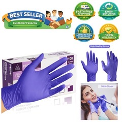 Ambidextrous PElPU Nitrile Gloves, 100 Count – Food Safe, Latex-Free Convenience