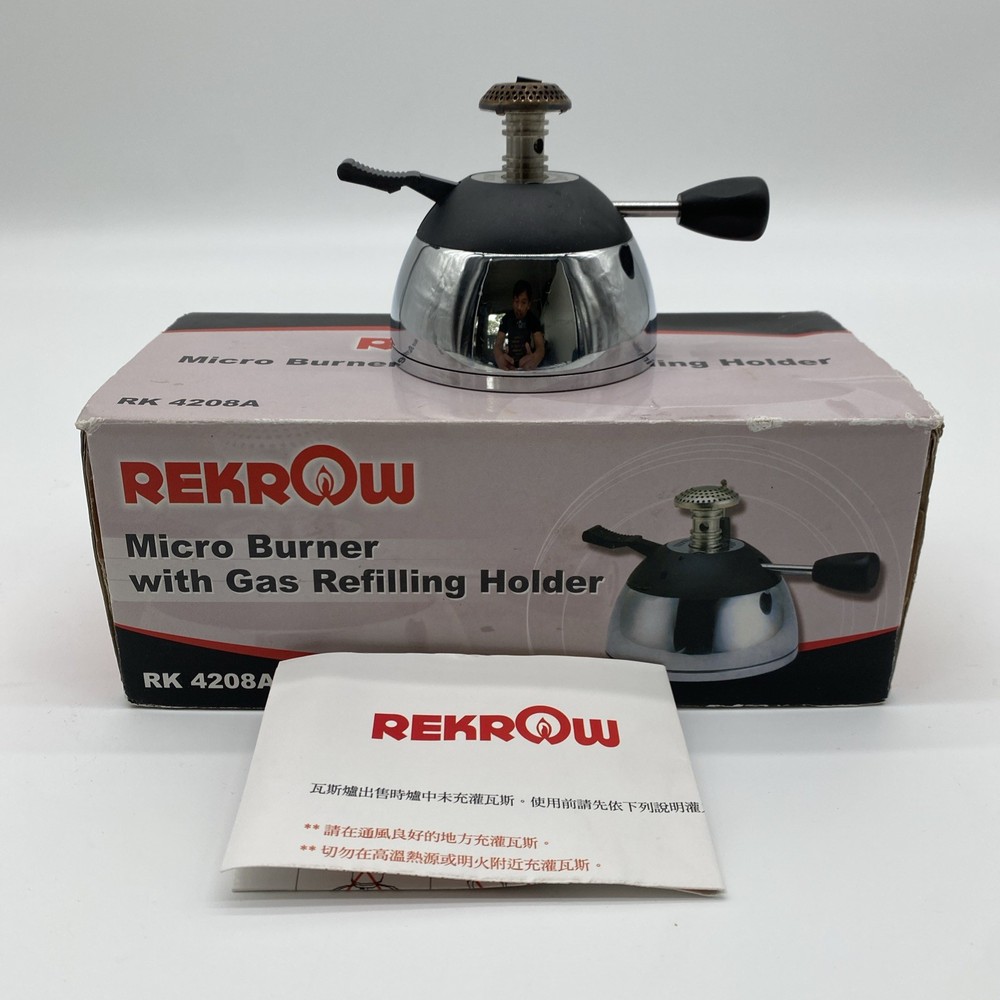 REKROW Portable Micro Butane Gas Burner RK 4208A Made In Taiwan New In Box