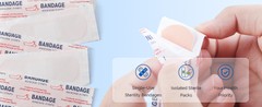 100pcs/box Adhesive Bandages Fabric Individuall Sterile Packaged Stretch Cloth