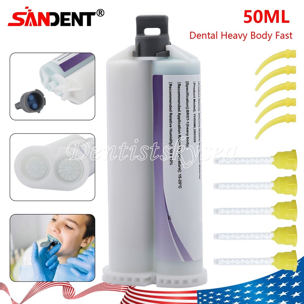 Heavy Body Fast Rapid Set Dental Impression Material 50mL Cartridge VPS PVS