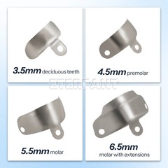 50PCs Dental Matrix Bands Ring Sectional Matrice Clamp 3.5mm/4.5mm/5.5mm/6.5mm