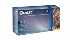 X-SMALL – Nitrite White Exam Gloves, AURELIA QUEST – 100/BX