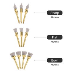 Dental Silicon Carbide Aluminium Oxide Polishing Prophy Brushes Sharp/Flat/Bowl