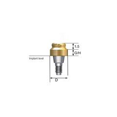 US Dental Locator Overdenture Abutment for Zimmer Screw-Vent 4.5mm 1.0-5.0mm GH