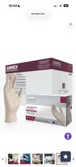 AMMEX White Latex Disposable Exam/Medical Gloves 4 Mil, Powder Free S Size Only