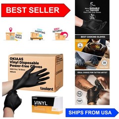 Comfortable 5 Mil Disposable Gloves in Black/Pink – Ideal for Cooking & Cleaning