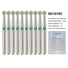 Dental Burs Diamond FG Round End Taper Football Flame Long Round Pear High Speed