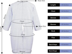 Hospital Gowns for Women and Men – 45″ Long & 62″ Wide