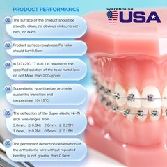 AZDENT Dental Orthodontic Super Elastic NITI Arch Wire Round Ovoid/Nature Form
