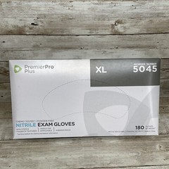 Premier Pro Plus Nitrile Exam Gloves Powder free 2 Boxes Size X-LARGE *See Date*