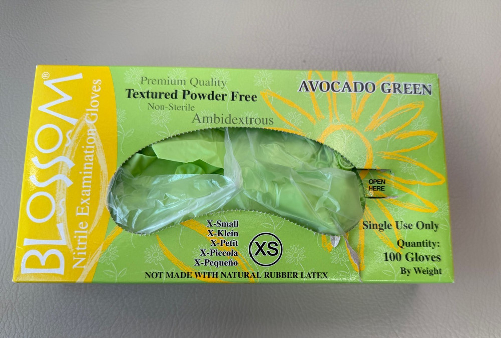 Blossom – Blossom Nitrile Exam Gloves X-Small Avocado Green (CASE OF 1000)