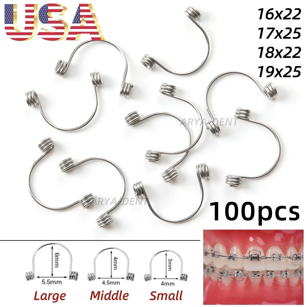 100pc Dental Ortho Torquing Torque Spring Rectangular Single Anterior Teeth wire