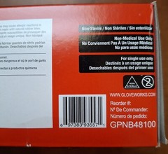 GLOVEWORKS XL Black Disposable Nitrile Industrial Gloves Powder Free 100ct