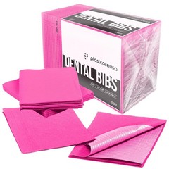 Waterproof Fuchsia Disposable Bibs 13″x18″ – 3 Ply Hygienic Covers for Clinics