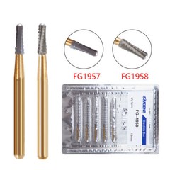 Dental Burs Carbide High Speed FG 1957 1958 Crown Metal Cutter 19mm USA