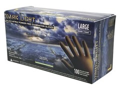 100 Pack Black Nitrile Exam Gloves 9 Mil Thick Latex Powder Free Disposable
