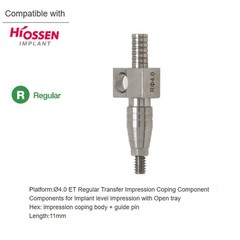 Hiossen ET Fixture Transfer Impression Coping Regular Mini Hex Open/closed Tray