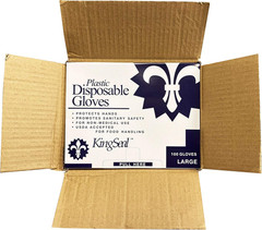 1000 Count | Embossed Poly Foodhandling Gloves, Powder-Free, Quick Change, Size