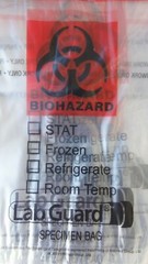 Medegen TearZone Biohazard Lab Guard Specimen Red Bag 6 x 9 ~ 800 Bags/ 8 Packs