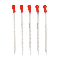 5 Pcs Glass Pipette Dropper 0.5ml, 1ml, 2ml, 3ml, 5ml, 10ml, Liquid Dropper