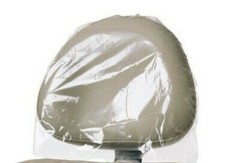 Dental Medical Tattoo Headrest Cover Clear Poly Regular 11″x9.5″ 250pcs/Box