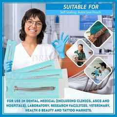3.5″ x 10″ Dental Medical Self Seal Pouch Sterilization Bag Pouches (200 Bags)