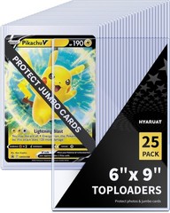 6×9 Toploader – Rigid Clear PVC Sleeves for Protecting & Mailing Jumbo Cards,…