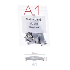 20 Pcs/Pack Dental Saddle Contoured Metal Matrices Band Matrix Springclip 6 Size