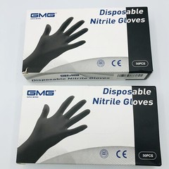 Nitrile Gloves Size Large Black Disposable GMG 2 Boxes of 50 Mechanic