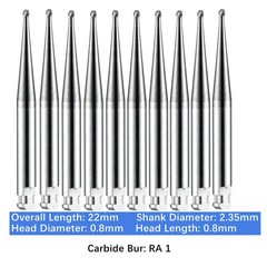 Vakker 10PC/PACK Dental Low Speed Carbide Burs Latch Type LA RA SURG