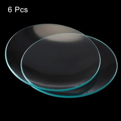 6Pcs 90mm Dia Watch Glass Beaker Cover Smooth Edges Chamfered Arc Transparent