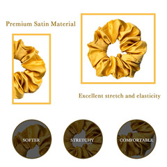 Bsofer Large Satin Scrunchies 18 Colors – Hair Scrunchies for Women & Girls,Hair