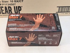 Ambi-dex® Max 7 2940 Disposable Nitrile Gloves Powder Free Textured 7 mil Orange